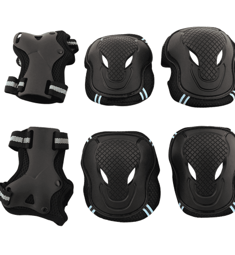 Tera Skateboard Roller Blading Elbow Knee Wrist Protective Safety Gear Pad Guard 6pcs Set Size S M L 2 Color